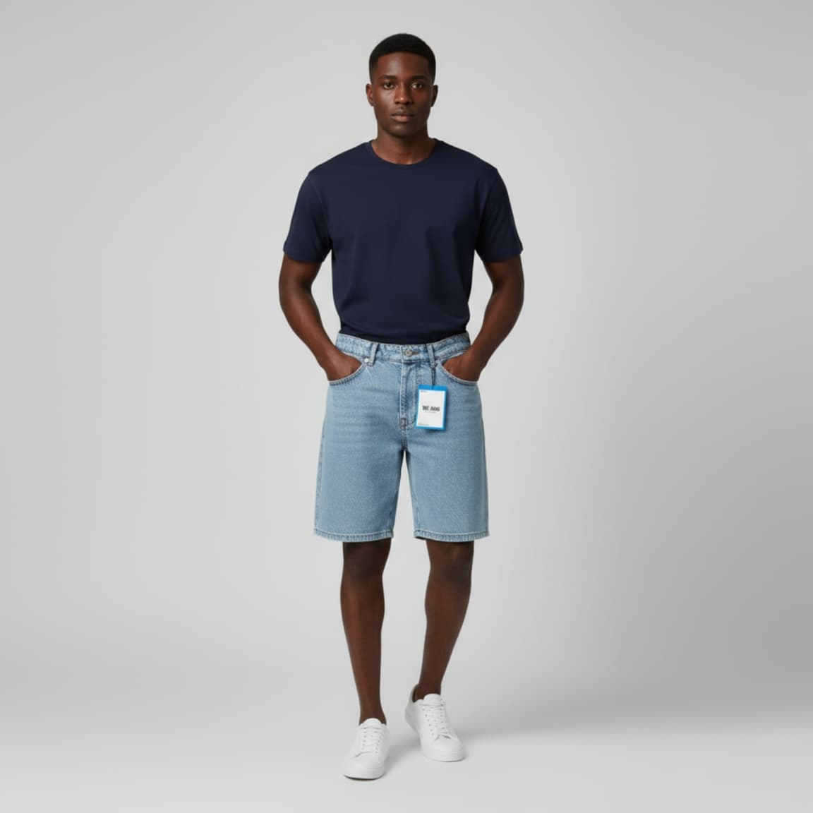 Men's Light Blue Denim Shorts